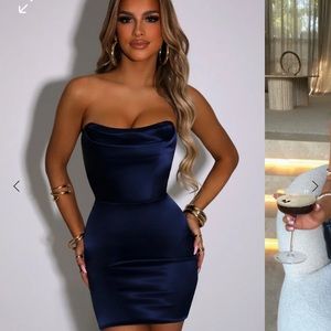 NATALIAH MINI DRESS - NAVY